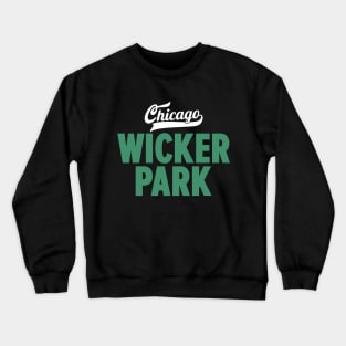 Wicker Park Chicago Minimal Logo Design - Chicago Neighborhood Series Crewneck Sweatshirt